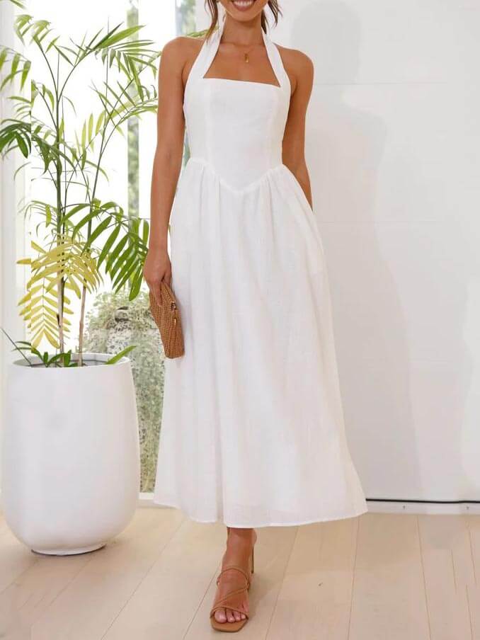Sasha Mid-Length Halter Dress