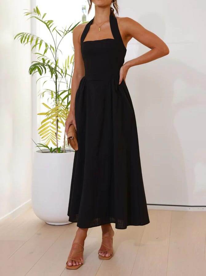 Sasha Mid-Length Halter Dress