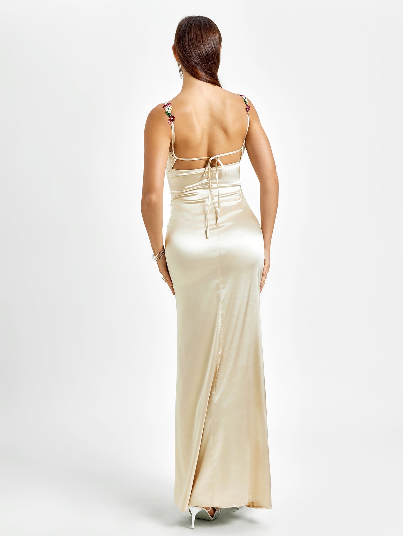 Flora Rose Satin Dress