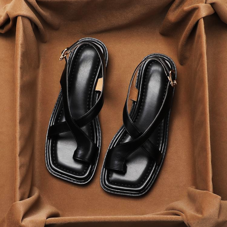 Marsanne Leather Cross Sandals