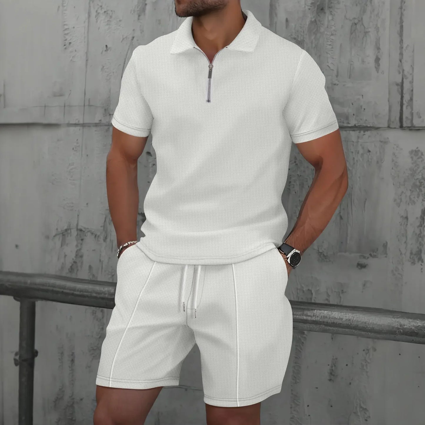 Roma Quarter Zip Polo Set