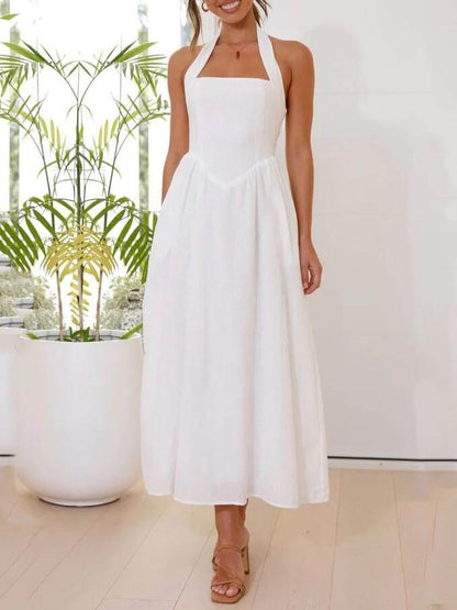 Sasha Mid-Length Halter Dress