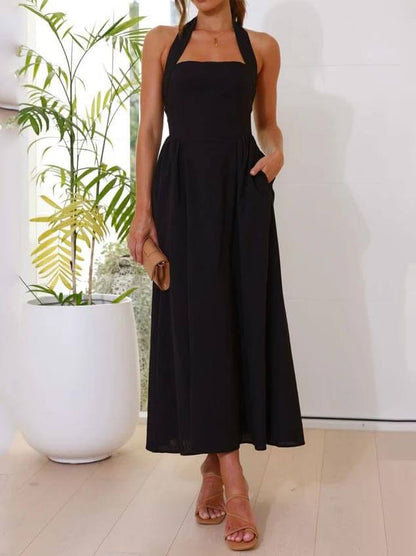 Sasha Mid-Length Halter Dress