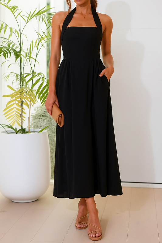 Sasha Mid-Length Halter Dress