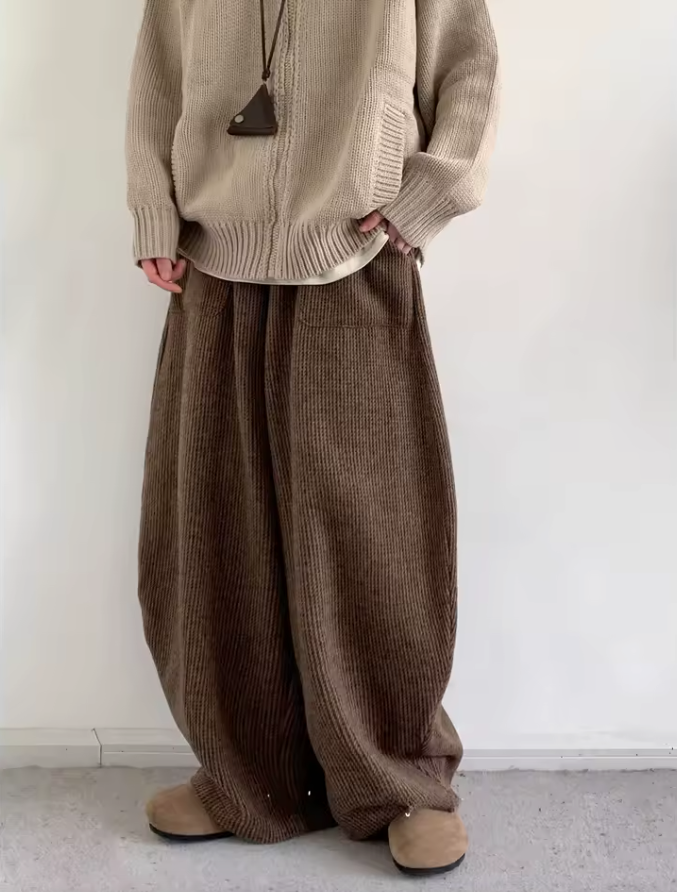 Corduroy Knit-Waist Lounge Pants
