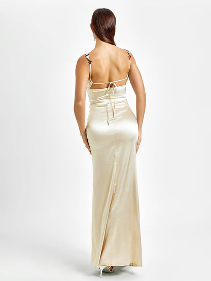 Flora Rose Satin Dress