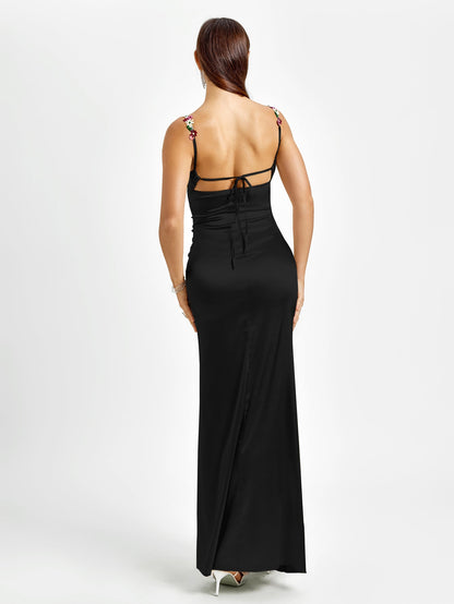 Flora Rose Satin Dress