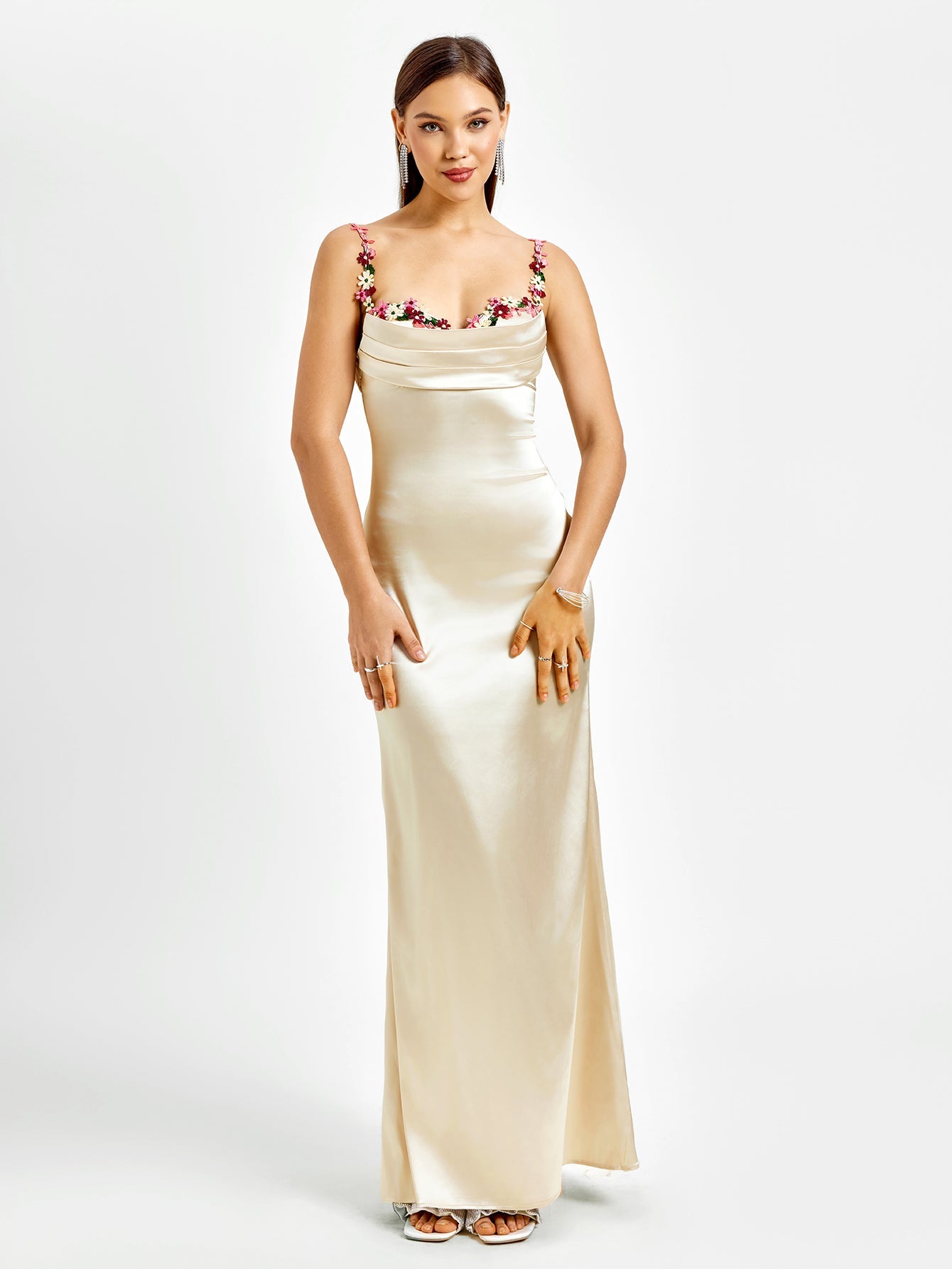 Flora Rose Satin Dress