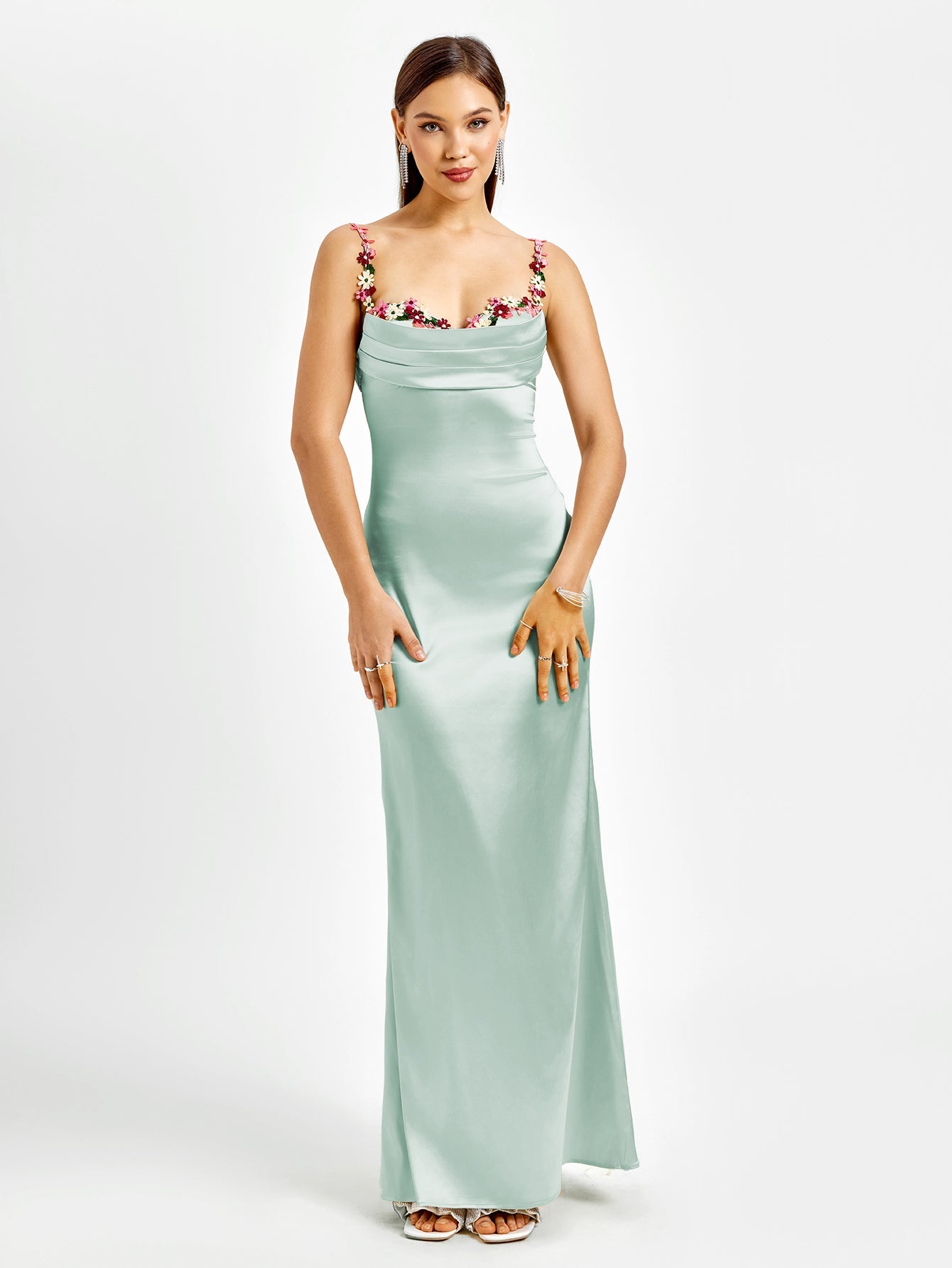Flora Rose Satin Dress