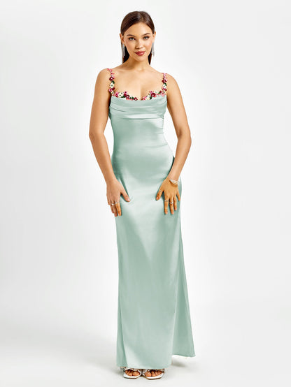 Flora Rose Satin Dress