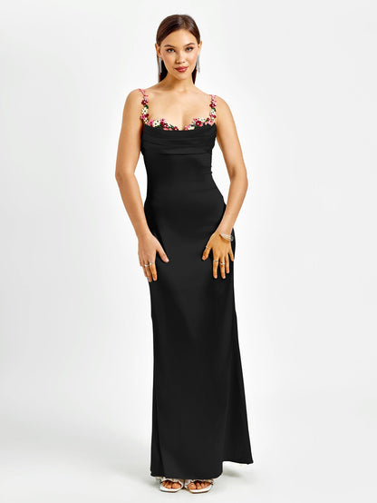 Flora Rose Satin Dress