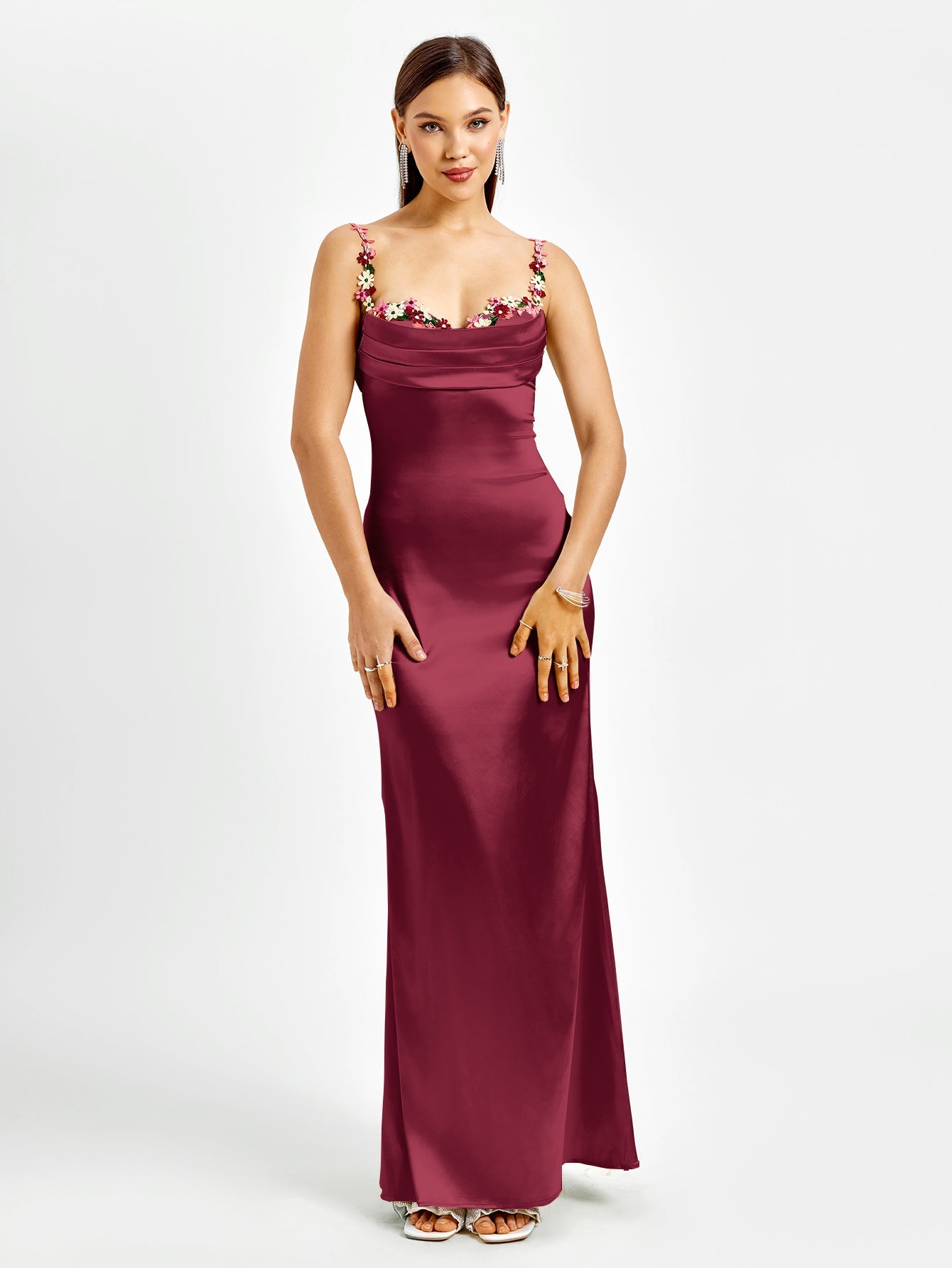 Flora Rose Satin Dress