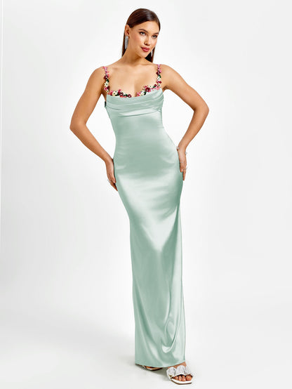 Flora Rose Satin Dress