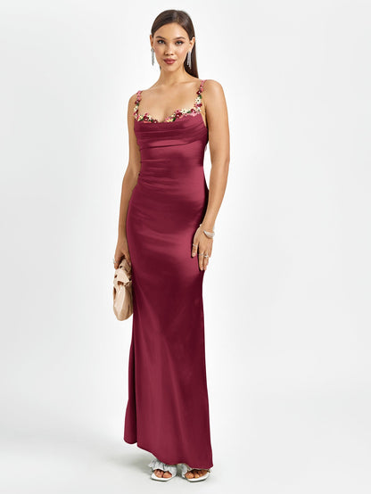 Flora Rose Satin Dress