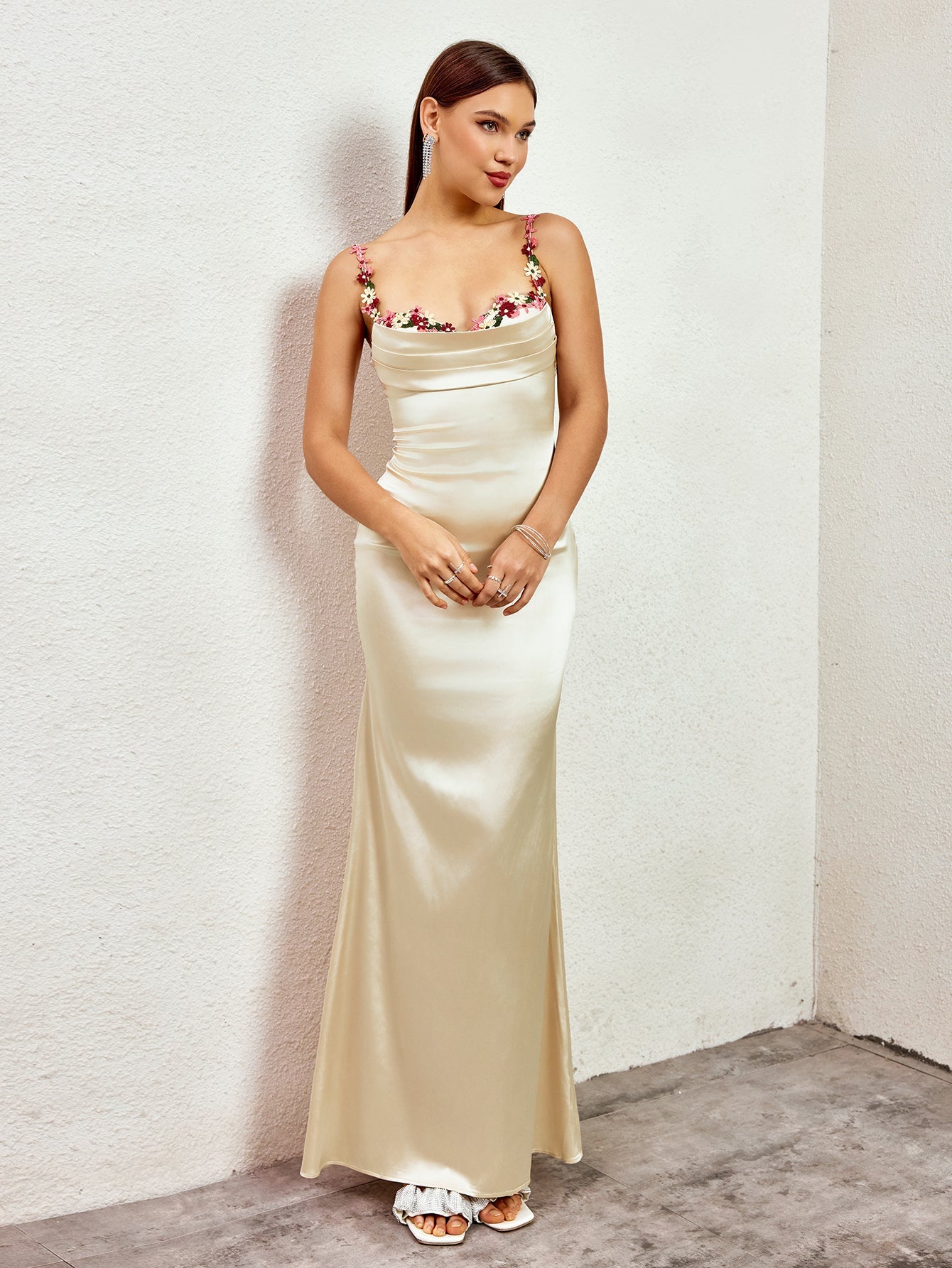 Flora Rose Satin Dress
