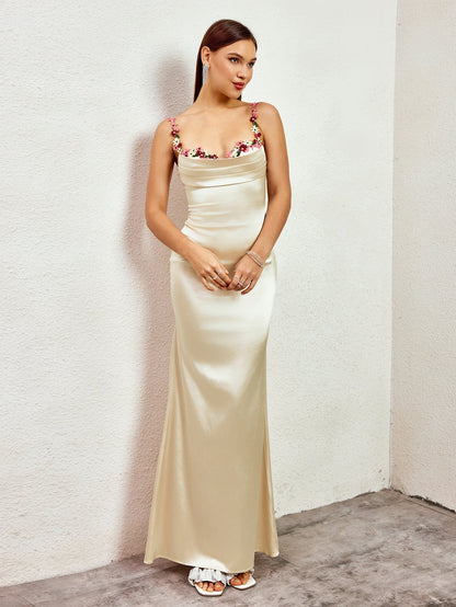 Flora Rose Satin Dress