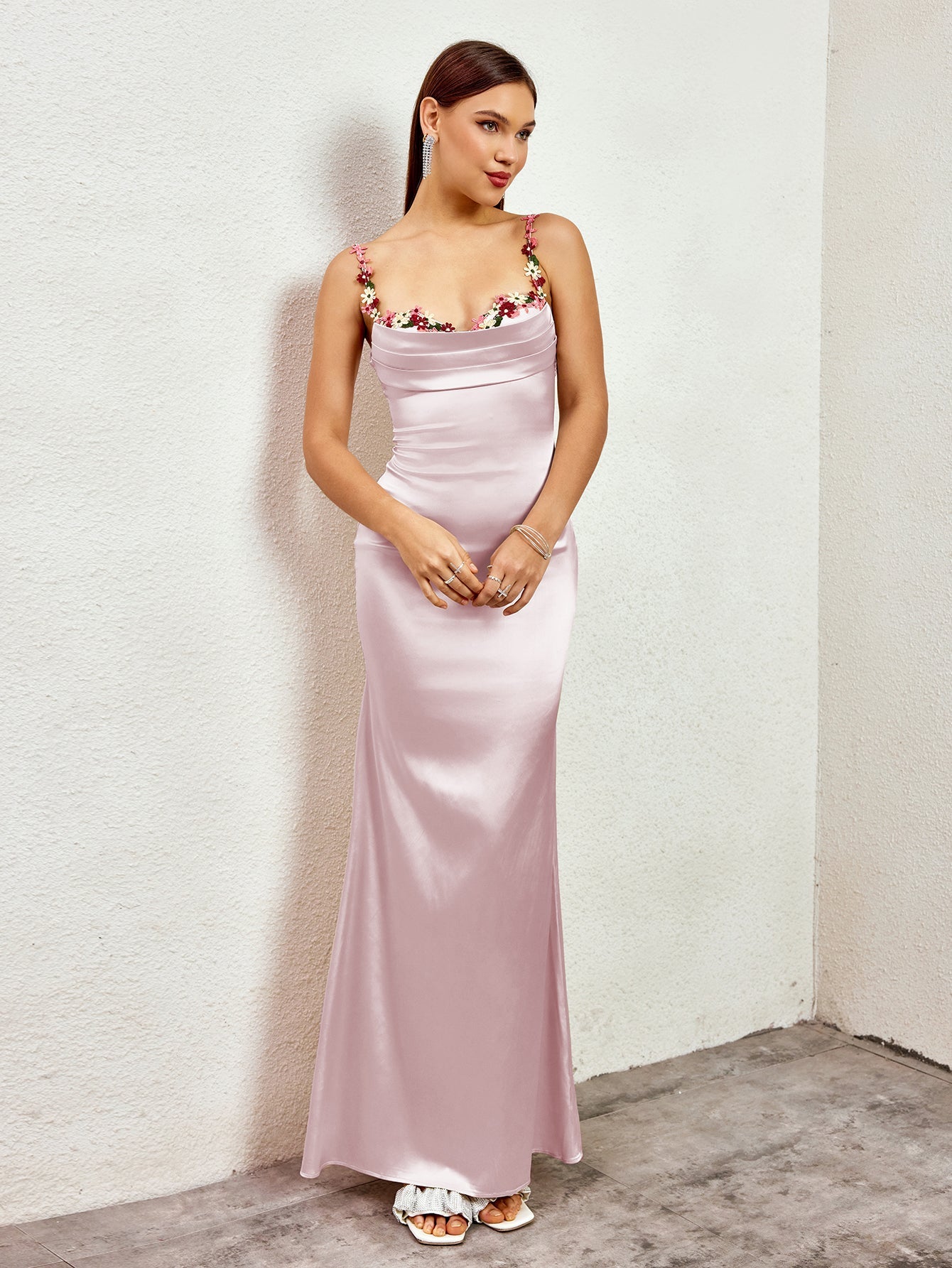 Flora Rose Satin Dress
