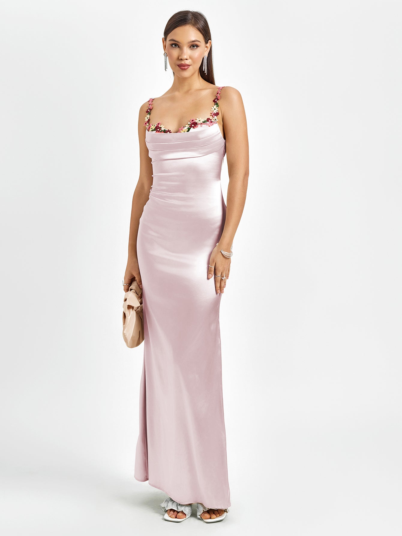Flora Rose Satin Dress