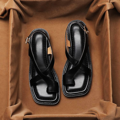 Marsanne Leather Cross Sandals