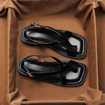 Marsanne Leather Cross Sandals