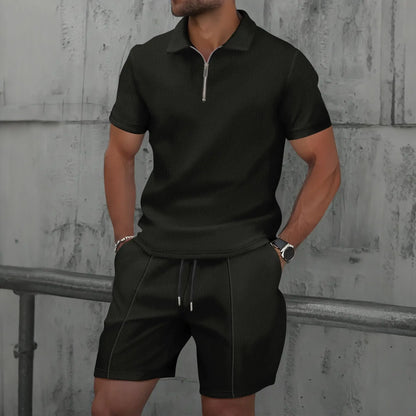 Roma Quarter Zip Polo Set
