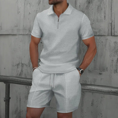 Roma Quarter Zip Polo Set