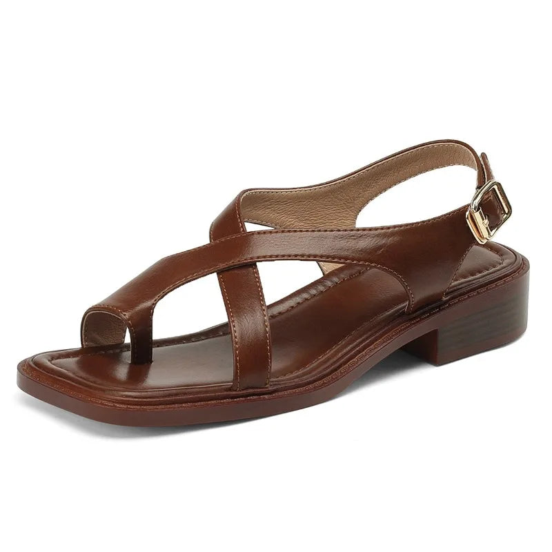 Marsanne Leather Cross Sandals