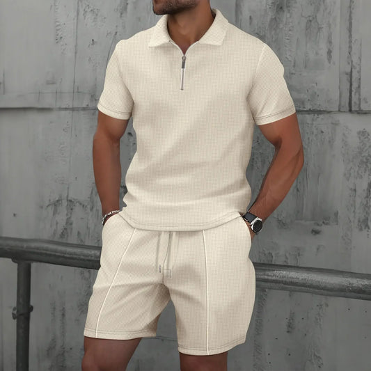 Roma Quarter Zip Polo Set