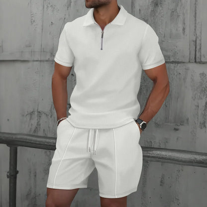 Roma Quarter Zip Polo Set