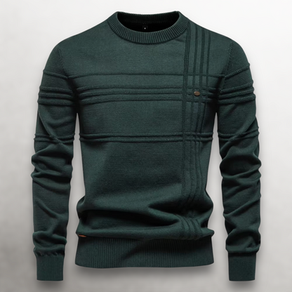 Sullivan Grid-Knit Cotton Sweater