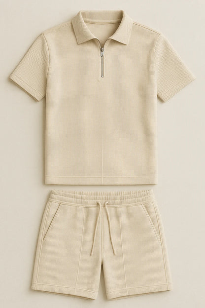 Roma Quarter Zip Polo Set